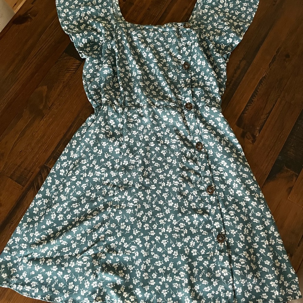 Japna Blue Floral Mini Dress